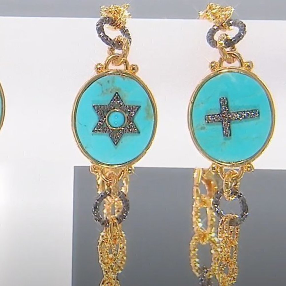 RARITIES Carol Brodie Kingman  TURQUOISE Star Bracelet new - Picture 4 of 14